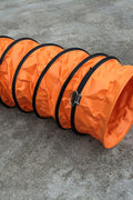 Collapsible portable air duct hose with fire-retardant construction