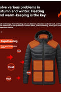 NEW Heated Jacket USB Rechargeable Hooded Coat with 21 Heating Zones Small X - Large - with Small | Sold by Uncle Wiener's Wholesale