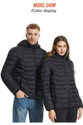 NEW Heated Jacket USB Rechargeable Hooded Coat with 21 Heating Zones Small X - Large - with Small | Sold by Uncle Wiener's Wholesale