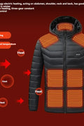 NEW Heated Jacket USB Rechargeable Hooded Coat with 21 Heating Zones Small X - Large - with Small | Sold by Uncle Wiener's Wholesale