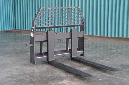 Class 3 skid steer forks and frame attachment rated for 12,000 lb
Heavy-duty 48-inch steel pallet forks with universal frame
Industrial skid steer fork combo for material handling
Rugged Class 3A steel forks on wide frame