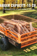 New Heavy - Duty 1500 LB ATV &amp; Garden Tractor Dump Trailer – 15 Cu. Ft Capacity | SKU: ADT015 - with | Sold by Uncle Wiener's Wholesale
