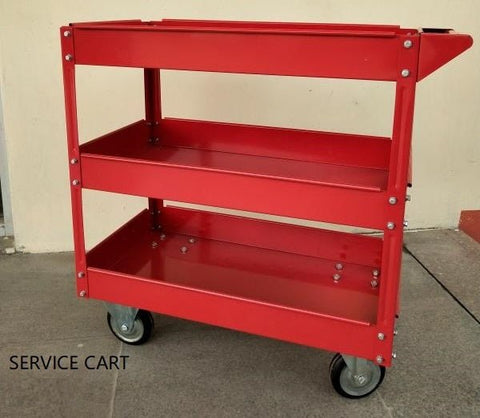 New Heavy Duty 3 - Layer Rolling Tool Cart – Mobile Garage Storage Trolley with Wheels & Shelves TC4103 - with | Sold by Uncle Wiener's Wholesale