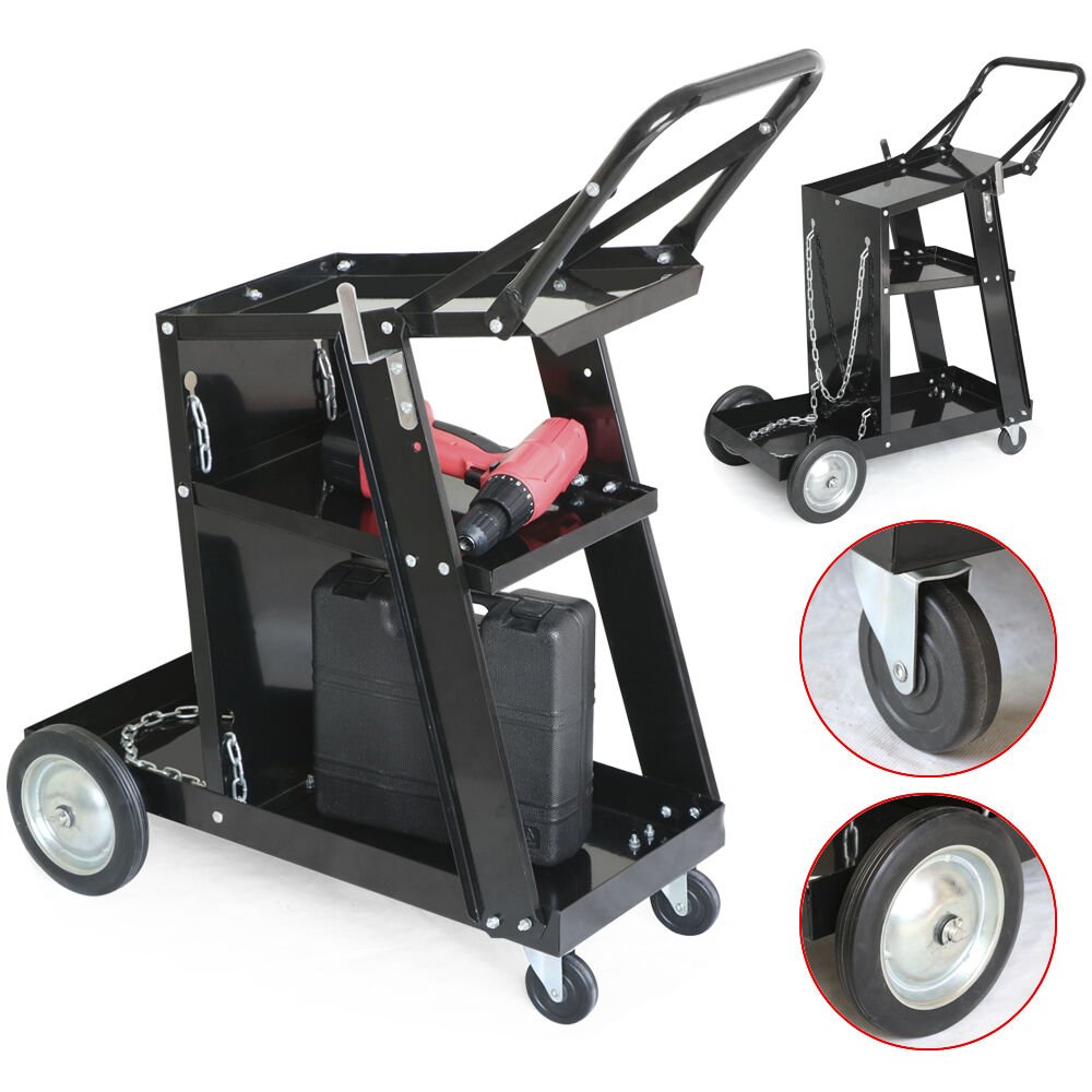 New Heavy - Duty 3 - Layer Welding Cart Rolling Cabinet – Organize and Transport with Ease TC4227 - with | Sold by Uncle Wiener's Wholesale