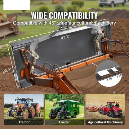 Heavy-duty 3-point skid steer adapter plate front view
Universal tractor quick attach plate with welds
3/8” thick steel 3-point adapter plate for tractors and loaders
3-point hitch adapter for John Deere, Kubota, Bobcat
Side view of universal 3-point quick attach adapter plate