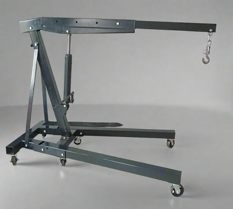 3-ton hydraulic folding engine crane for garage or workshop use

