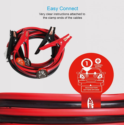 Heavy Duty 20 FT 4 Gauge Jumper Booster Cables for Cars and Trucks with Carry Bag