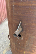 “7.5 ft tall steel garbage incinerator with vent stack”

“Industrial burn drum with hinged loading door”

“outdoor incinerator barrel for yard waste and brush”

“heavy-duty steel burn barrel for farm or construction”

“pre-weathered rust-patina waste disposal drum”

