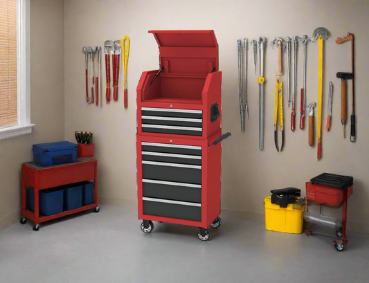 New Heavy - Duty 8 - Drawer Rolling Tool Chest & Cabinet Combo – KN27035 - with | Sold by Uncle Wiener's Wholesale