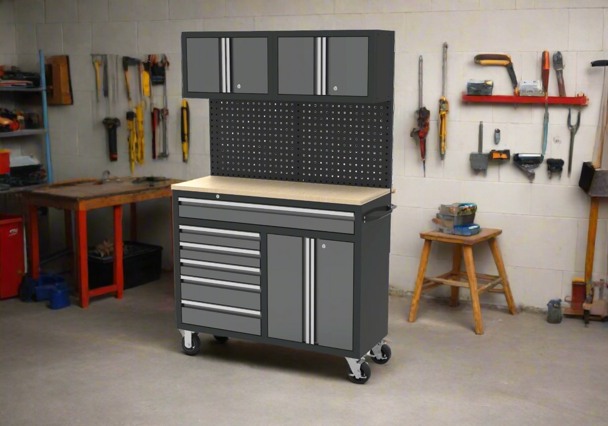 New Heavy-Duty 9 Drawer Rolling Tool Chest Workbench with Locking Stor ...