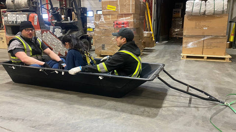 New Heavy Duty Animal Snomachine Hunting Sled NRIS230 – 90.5" HDPE Utility Sled for ATV & Snowmobile | NRIS230 - with | Sold by Uncle Wiener's Wholesale