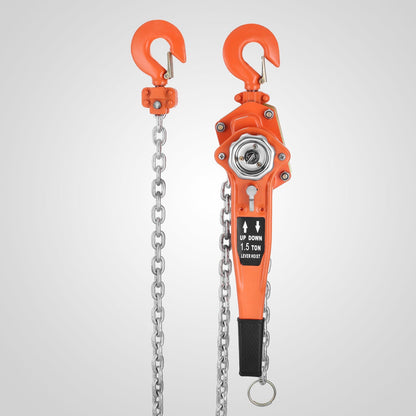 Heavy-duty come along chain ratchet hoist with orange hooks
Manual lifting chain hoist – 1.5-ton, 3-ton, 6-ton capacity
Steel chain ratchet hoist for industrial use
Workshop ratchet hoist with safety swivel hooks
Manual come along hoist with hardened steel chain