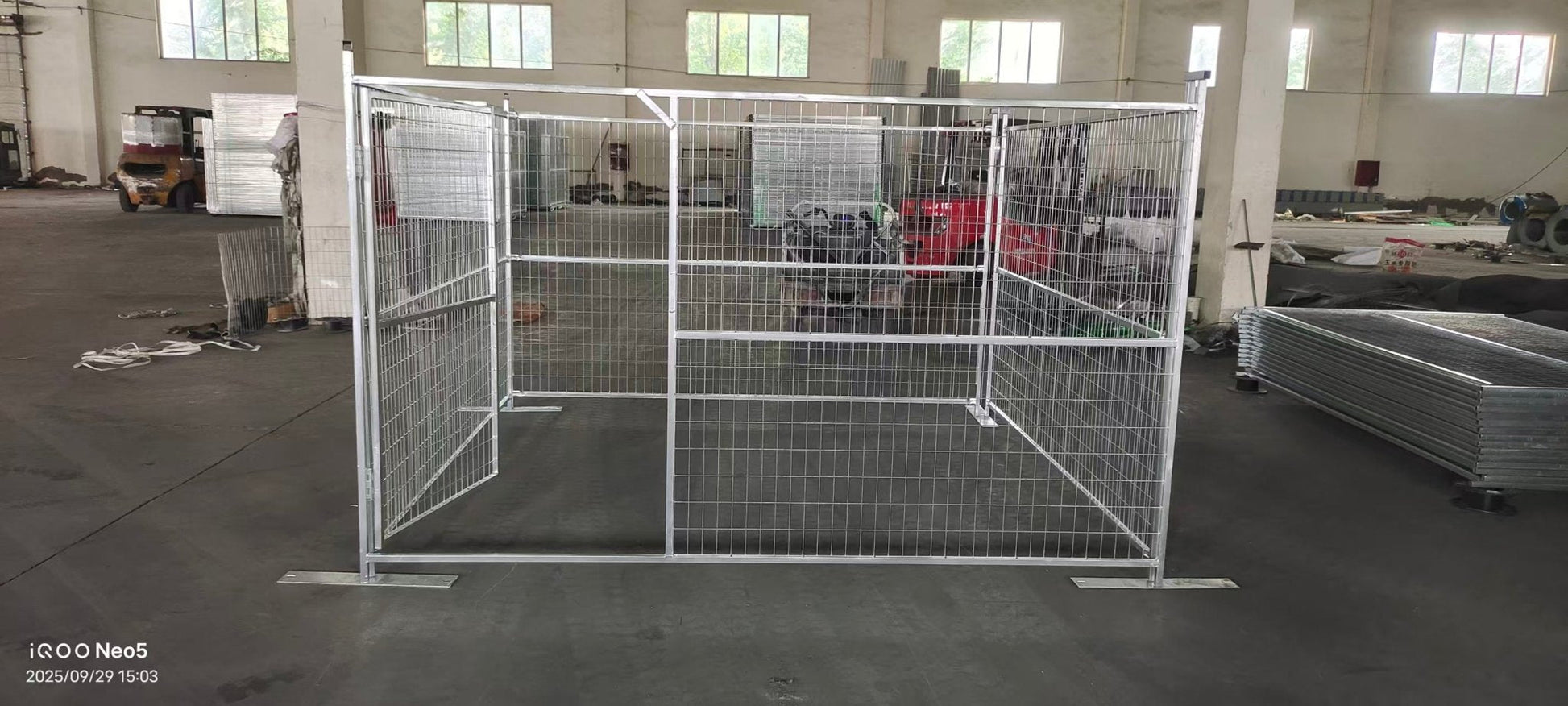 New Heavy - Duty Construction Fence Panel | Galvanized & Powder Coated for Long - Lasting Use - with 6FT x 9.5FT Construction Panel includes 1 Base & Clip | Sold by Uncle Wiener's Wholesale