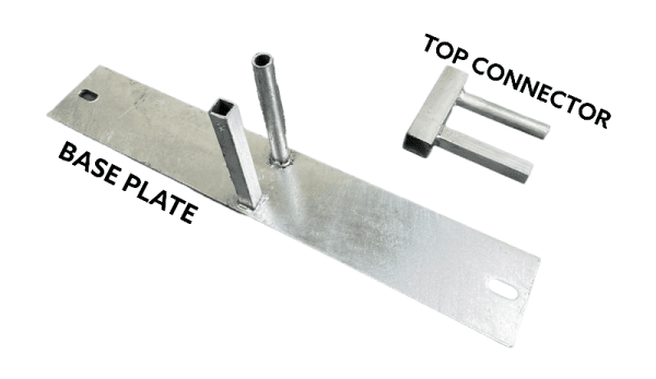 New Heavy - Duty Construction Fence Panel | Galvanized & Powder Coated for Long - Lasting Use - with 6FT x 9.5FT Construction Panel includes 1 Base & Clip | Sold by Uncle Wiener's Wholesale