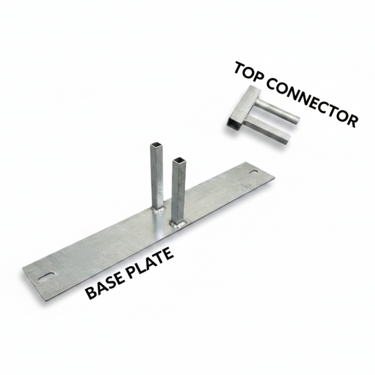 New Heavy - Duty Construction Fence Panel | Galvanized & Powder Coated for Long - Lasting Use - with 6FT x 9.5FT Construction Panel includes 1 Base & Clip | Sold by Uncle Wiener's Wholesale