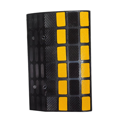 New Heavy - Duty Curb Ramp – Yellow & Black Rubber Threshold Ramp 603515 - with | Sold by Uncle Wiener's Wholesale
