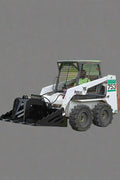 Skeleton grapple bucket with dual hydraulic arms

72-inch rock bucket with fine grade tine spacing

Skid steer rock rake attachment for sorting debris

Side view of grapple arms open and closed