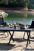 New Heavy Duty Folding Camping & Sports Chair with Wooden Armrest | SKU: K0032 - with | Sold by Uncle Wiener's Wholesale