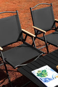 New Heavy Duty Folding Camping & Sports Chair with Wooden Armrest | SKU: K0032 - with | Sold by Uncle Wiener's Wholesale