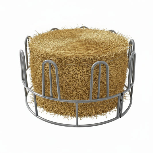 New Heavy - Duty Hay Ring Feeder for Cattle & Horses – Livestock Round Bale Feeder - with TOMBSTONE FEEDER 1018648 | Sold by Uncle Wiener's Wholesale