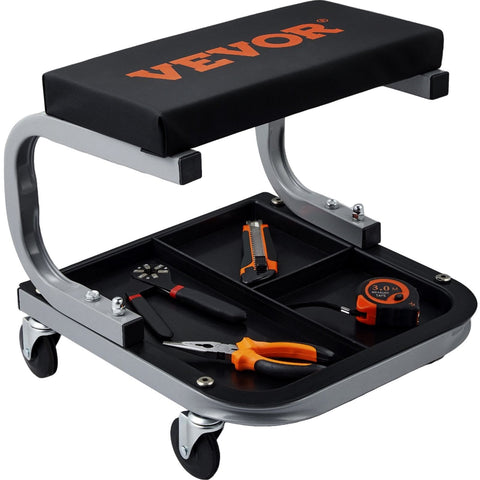 New Heavy - Duty Mechanic Rolling Padded Shop Seat – Model 628522 | Garage Stool with Tool Tray - with | Sold by Uncle Wiener's Wholesale