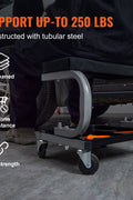 New Heavy - Duty Mechanic Rolling Padded Shop Seat – Model 628522 | Garage Stool with Tool Tray - with | Sold by Uncle Wiener's Wholesale