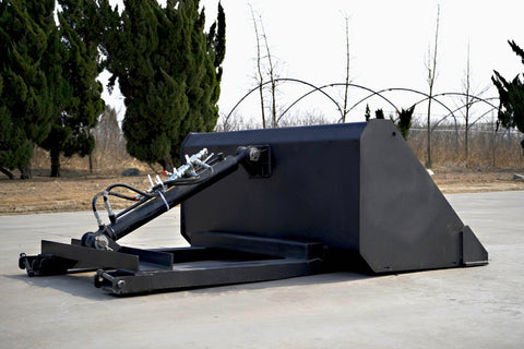 New Heavy - Duty Skid Steer Forklift Bucket Attachment - 0.7 Cu.Yd Hydraulic Attachment Snow & Demolition SU22841 - with | Sold by Uncle Wiener's Wholesale