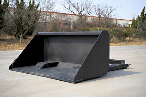 New Heavy - Duty Skid Steer Forklift Bucket Attachment - 0.7 Cu.Yd Hydraulic Attachment Snow & Demolition SU22841 - with | Sold by Uncle Wiener's Wholesale