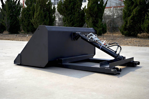 New Heavy - Duty Skid Steer Forklift Bucket Attachment - 0.7 Cu.Yd Hydraulic Attachment Snow & Demolition SU22841 - with | Sold by Uncle Wiener's Wholesale