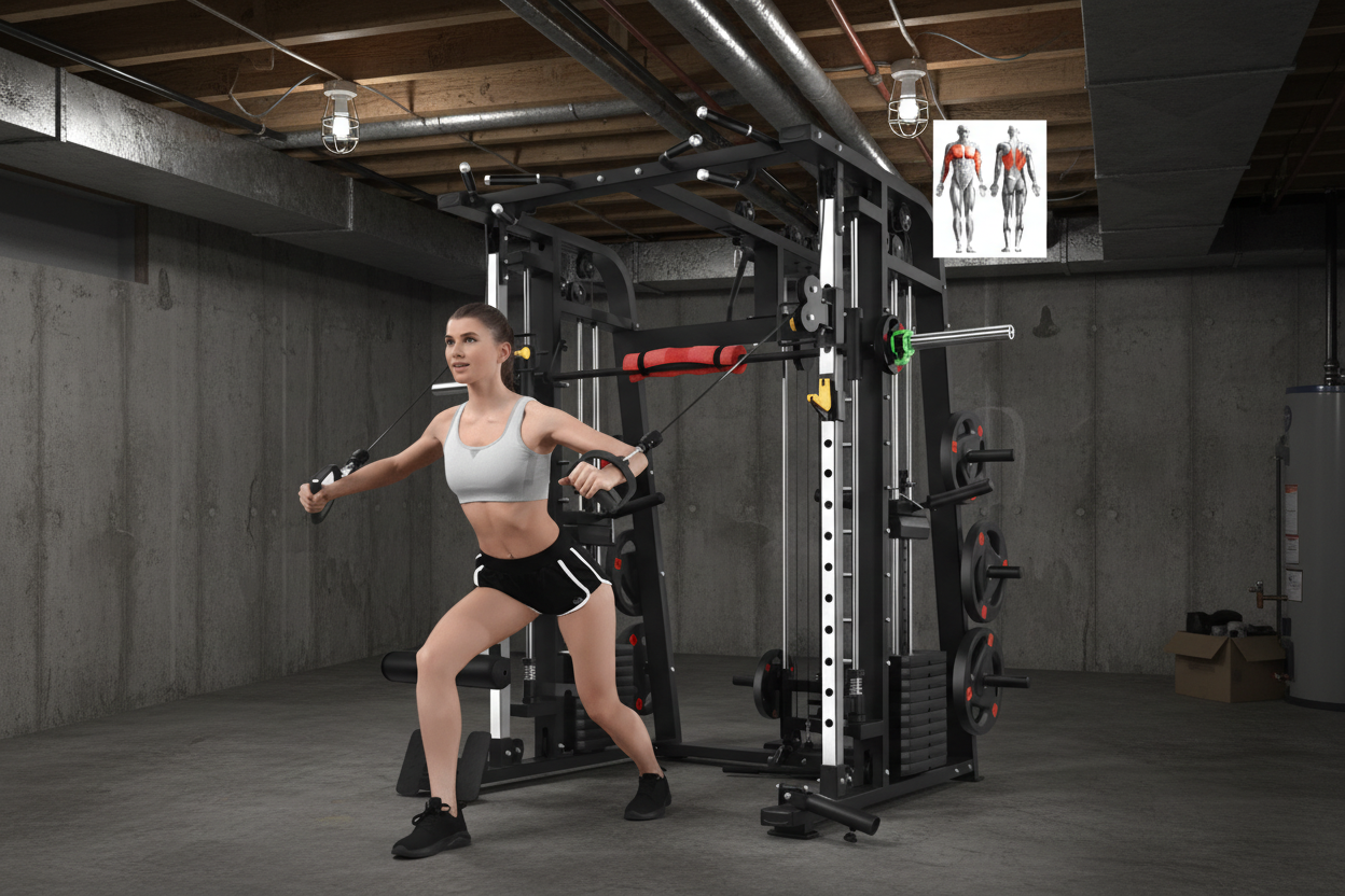 “Heavy-Duty Smith Machine Full Body Gym Setup”

“Smith Machine with Pull-Up and Dip Bar”

“Complete Smith Station with Dual Weight Stack”

“Home Gym Smith Machine Cage – Black Steel”