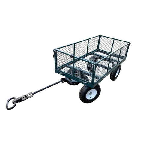New Heavy Duty Steel Yard Cart Wagon – 6 Cu Ft Utility Garden Dump Cart with Durable Wheels WT237251 - with | Sold by Uncle Wiener's Wholesale