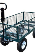 New Heavy Duty Steel Yard Cart Wagon – 6 Cu Ft Utility Garden Dump Cart with Durable Wheels WT237251 - with | Sold by Uncle Wiener's Wholesale