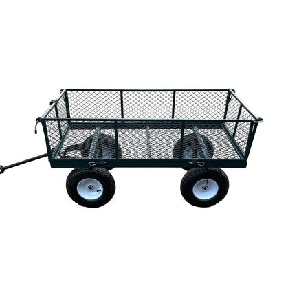 New Heavy Duty Steel Yard Cart Wagon – 6 Cu Ft Utility Garden Dump Cart with Durable Wheels WT237251 - with | Sold by Uncle Wiener's Wholesale