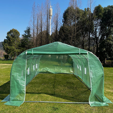 NEW HEAVY DUTY WALK IN TUNNEL DOME GREENHOUSE BUILDINGS - with 9.8 X 6.5 FT | Sold by Uncle Wiener's Wholesale