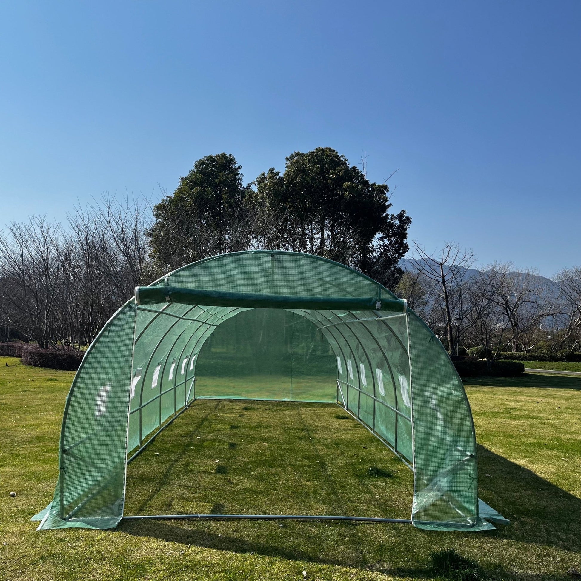 NEW HEAVY DUTY WALK IN TUNNEL DOME GREENHOUSE BUILDINGS - with 9.8 X 6.5 FT | Sold by Uncle Wiener's Wholesale