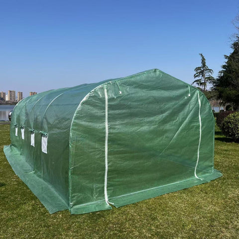 “Heavy-duty walk-in tunnel greenhouse with dome roof”

“Greenhouse building with zippered door and mesh windows”

“Portable tunnel greenhouse for backyard gardening”

“Large walk-in PE greenhouse 10 x 26 feet”