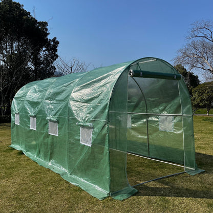 “Heavy-duty walk-in tunnel greenhouse with dome roof”

“Greenhouse building with zippered door and mesh windows”

“Portable tunnel greenhouse for backyard gardening”

“Large walk-in PE greenhouse 10 x 26 feet”