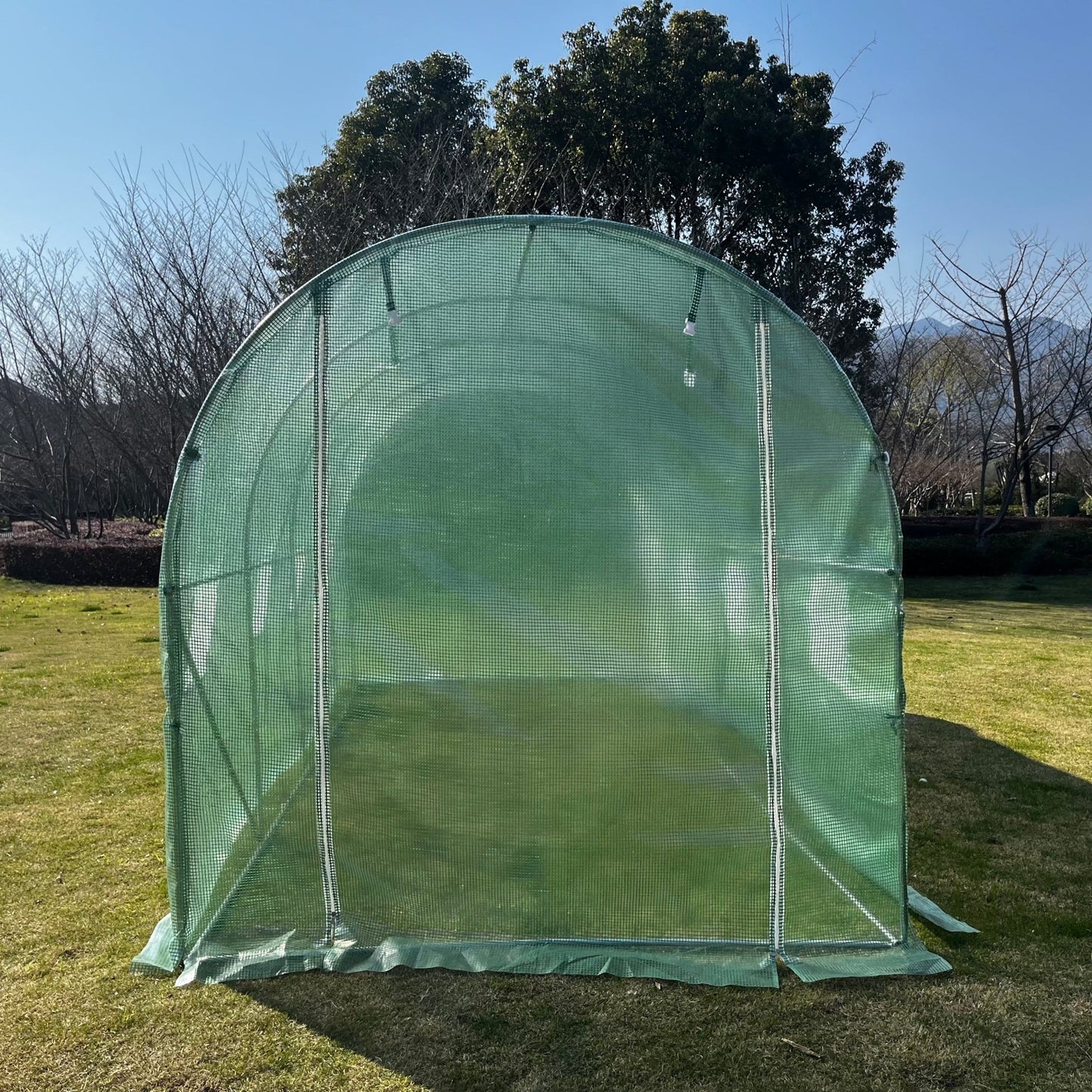 “Heavy-duty walk-in tunnel greenhouse with dome roof”

“Greenhouse building with zippered door and mesh windows”

“Portable tunnel greenhouse for backyard gardening”

“Large walk-in PE greenhouse 10 x 26 feet”