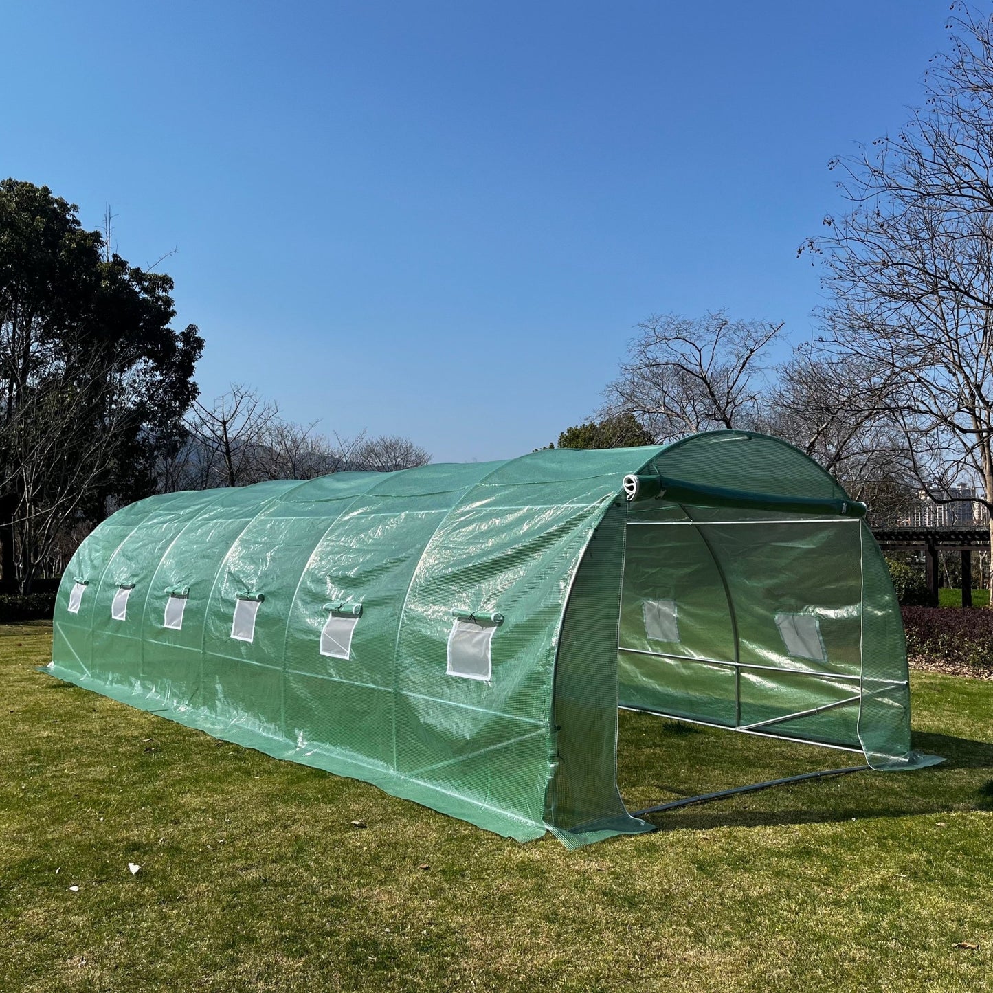 NEW HEAVY DUTY WALK IN TUNNEL DOME GREENHOUSE BUILDINGS - with 9.8 X 6.5 FT | Sold by Uncle Wiener's Wholesale