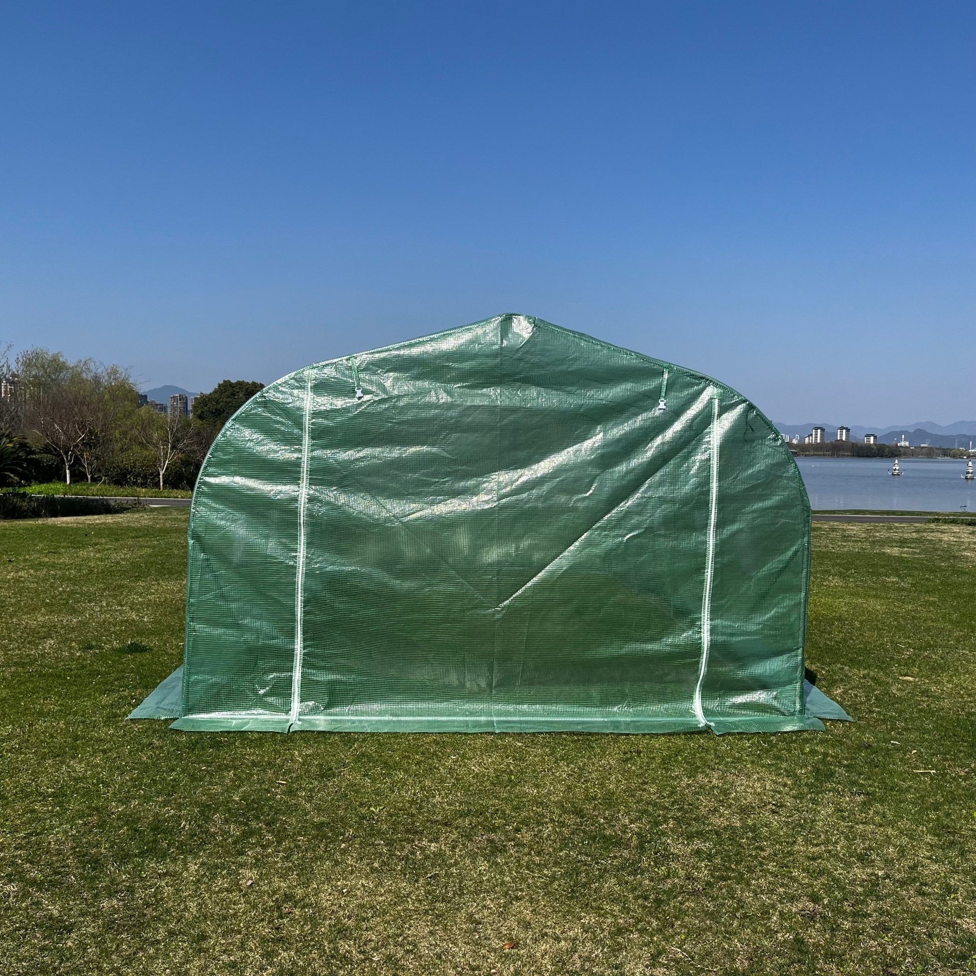“Heavy-duty walk-in tunnel greenhouse with dome roof”

“Greenhouse building with zippered door and mesh windows”

“Portable tunnel greenhouse for backyard gardening”

“Large walk-in PE greenhouse 10 x 26 feet”