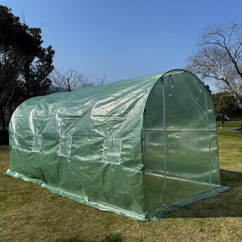 “Heavy-duty walk-in tunnel greenhouse with dome roof”

“Greenhouse building with zippered door and mesh windows”

“Portable tunnel greenhouse for backyard gardening”

“Large walk-in PE greenhouse 10 x 26 feet”