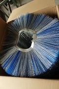 Heavy-duty wavy skid steer brush – top view

Blue poly bristles on Bobcat-compatible sweeper wafer

Wavy wafer sweeper brush 6.4 x 21.3 inches

Close-up of Bobcat skid steer sweeper brush construction