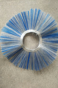 Heavy-duty wavy skid steer brush – top view

Blue poly bristles on Bobcat-compatible sweeper wafer

Wavy wafer sweeper brush 6.4 x 21.3 inches

Close-up of Bobcat skid steer sweeper brush construction