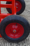 "Heavy-duty welding gas cylinder cart for oxygen and acetylene tanks"

"Dual tank red welding cart with hose storage and safety chains"

"Industrial gas cylinder trolley for safe cylinder transport"

