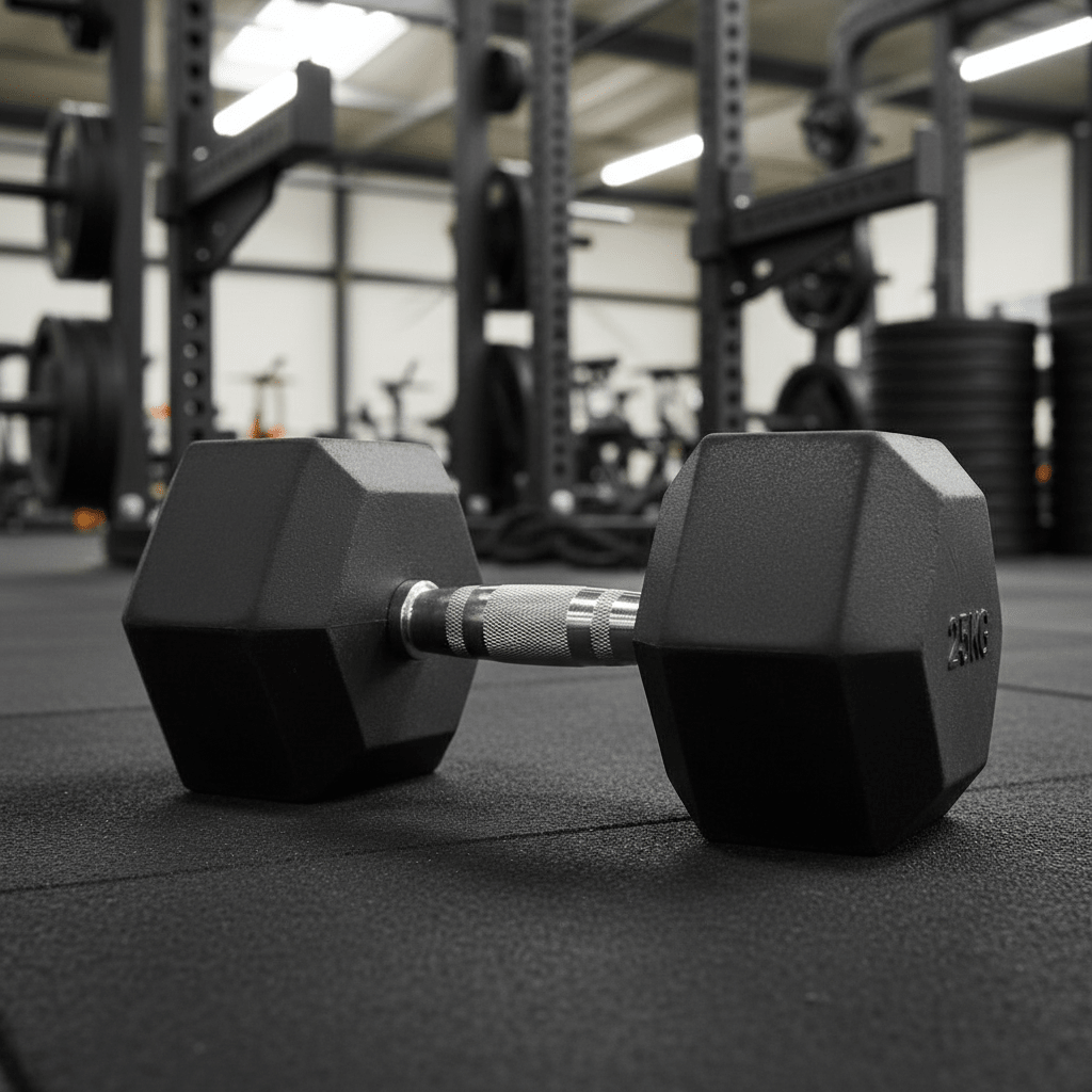 New Hex Dumbbell – 5kg, 10kg, 15kg, 20kg, 25kg Rubber-Coated Weights for Strength Training & Home Gym Workouts - General Equipment with 5 KG (11 LBS) Hex Dumbbell – Single (Not a Pair) | Sold by Uncle Wiener's Wholesale