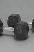Rubber hex dumbbells set with chrome handle 5kg to 25kg
Hexagonal dumbbells for strength training home and gym
Anti-roll rubber dumbbell set black chrome grip
Home gym hex dumbbells lineup 5kg 10kg 15kg 20kg 25kg
Close-up ergonomic chrome handle on hex dumbbell