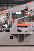 High-Precision Hydraulic Angle Band Saw Machine – Industrial Floor-Mounted Saw