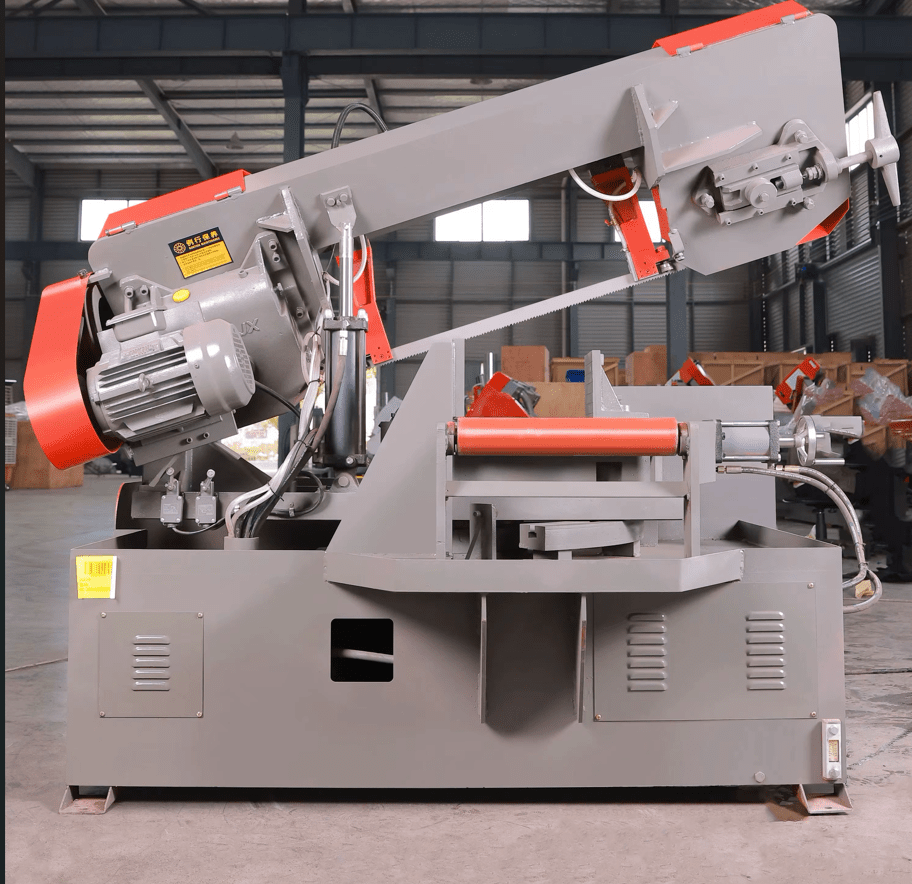 High-Precision Hydraulic Angle Band Saw Machine – Industrial Floor-Mounted Saw