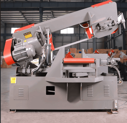 High-Precision Hydraulic Angle Band Saw Machine – Industrial Floor-Mounted Saw
