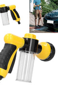 New High Pressure Garden Hose Nozzle with Built - in Soap Dispenser – 8 Spray Patterns, Adjustable Foam Blaster 5240816 - with | Sold by Uncle Wiener's Wholesale